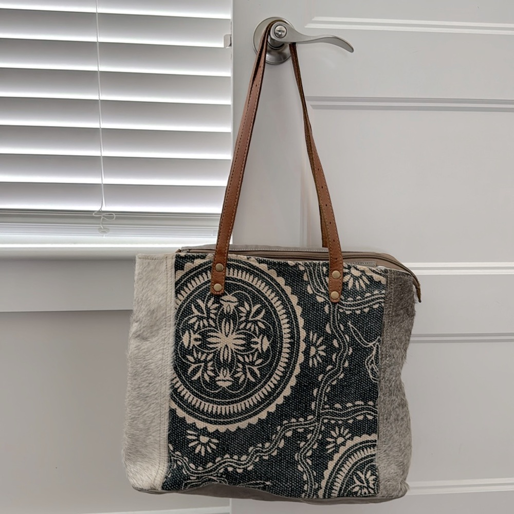 Myra Bag, Blue and gray, Extra Large,